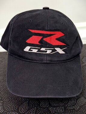 Suzuki GSX R Black Adjustable Motorcycle Cap